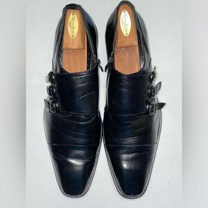 Steven Land HANDMADE Elegant Black Dress Shoes Size 13